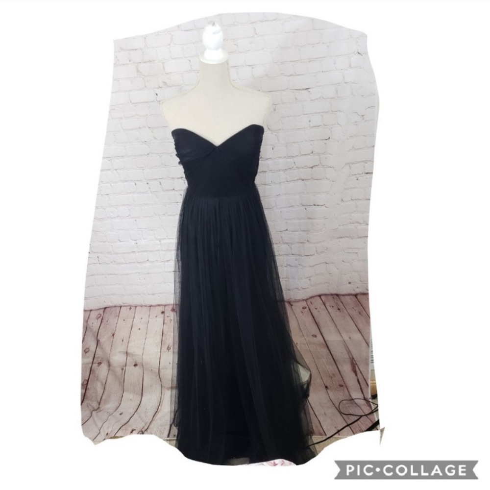 Jenny Yoo Collection Black Tulle Gown Size 14